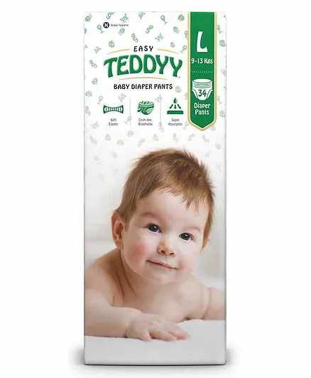 Teddyy Baby Easy Pants Large Size - 34 Pieces