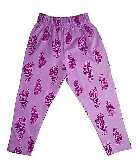 KiddoPanti Paisley Print Leggings - Purple