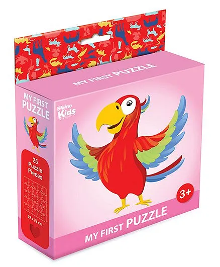 Braino Kidz My First Mini Jigsaw Puzzle Maccow Multicolor - 25 Pieces