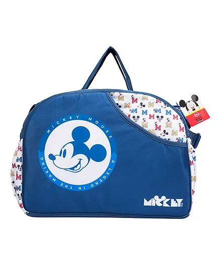 Disney Mickey Mouse Design Diaper Bag With Changing Mat - Blue