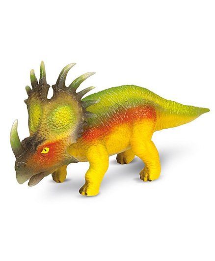 Geoworld Jurassic Hunters Styracosaurus Dinosaur Figure Green & Yellow - 15 cm