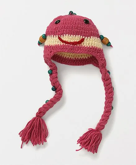 Mayra Knits Beautiful Pearl Cap - Pink