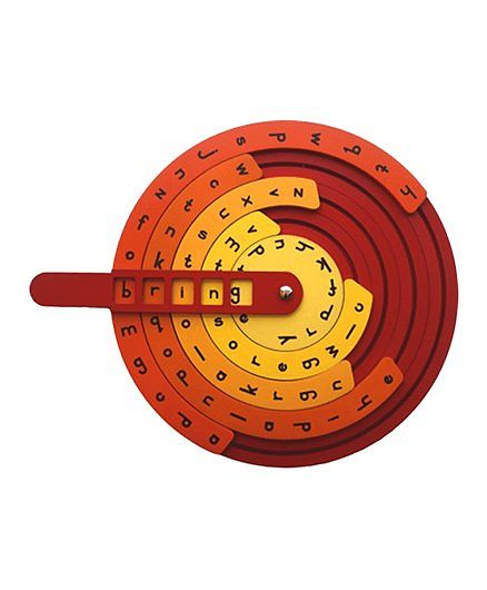 Skola Wooden Word Wheel Toy - Multicolor