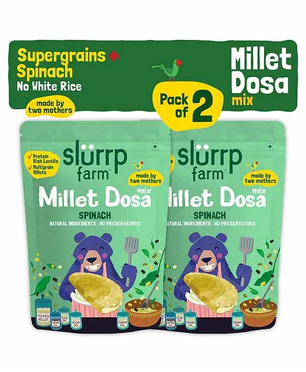 Slurrp Farm Millet Dosa Mix Supergrains & Spinach Set of 2 - 150 gm each