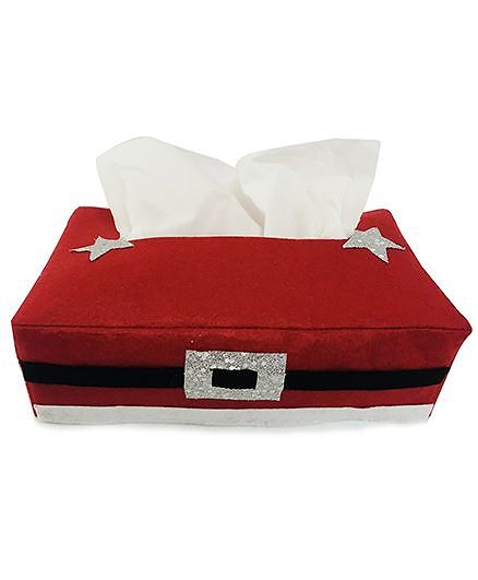 Li'll Pumpkins Santa Tissue Box Holder - Red
