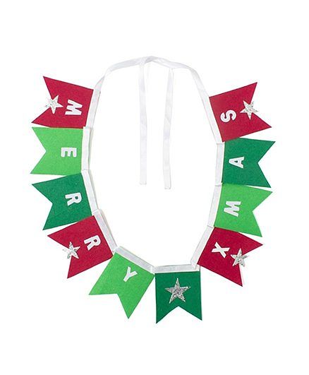 Li'll Pumpkins Multi Square Buntings - Red & Green