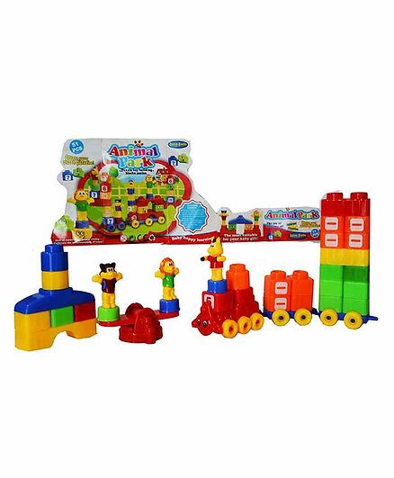 Planet of Toys Animal Park Funny Building Blocks Set - 51 Blocks