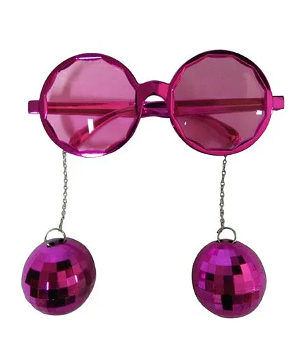 Funcart Party Glasses With Disco Ball - Pink