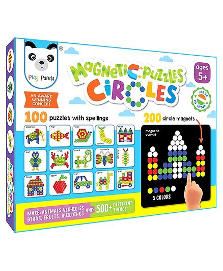 Play Panda Magnetic Puzzle Circles Multicolor - 200 Puzzles