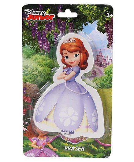 Disney Sofia Die Cut Shaped Eraser - Purple