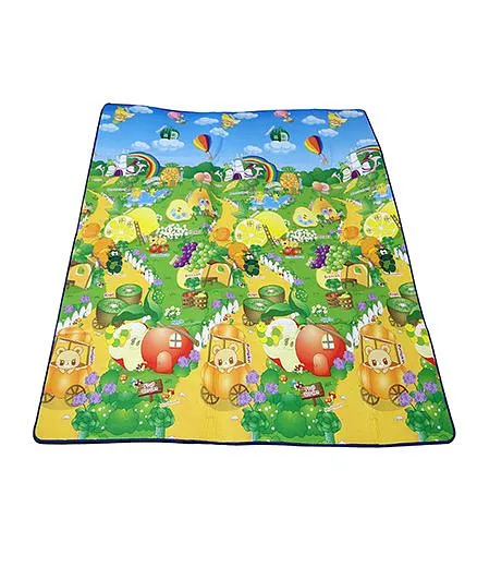 Paramount Anti Skid Double Sided Play Mat Fruit Print - Multicolour