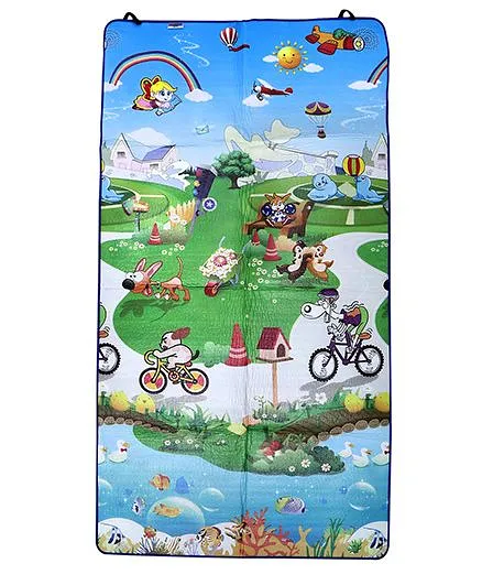 Paramount Double Sided Play Mat Animal Print - Multicolour