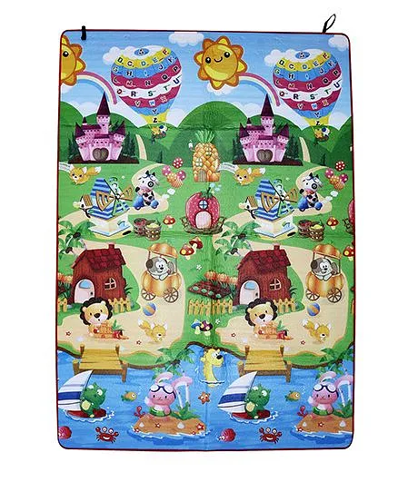 Paramount Double Sided Play Mat House Print - Multicolour