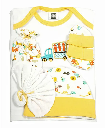 Mee Mee Gift Set Truck Patch Set of 8 - Yellow & White