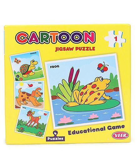 Veer Jigsaw Puzzle Birds & Animal Print Set of 4 - Yellow