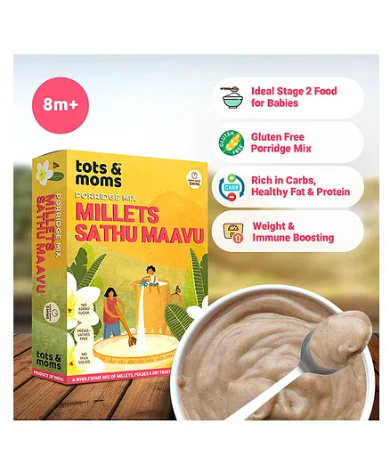 Tots & Moms Foods Millets & Nuts Porridge Mix - 200 gms