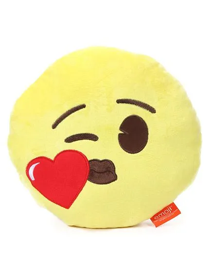My Baby Excels Emoji Face Cushion Yellow - 30 cm