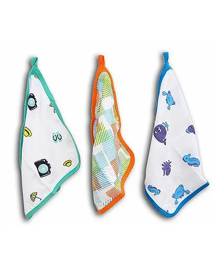 Wonder Wee Cotton Wash Cloth Large Size - Multicolor