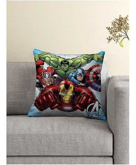 Marvel Avengers Printed Cushion Cover - Red Green