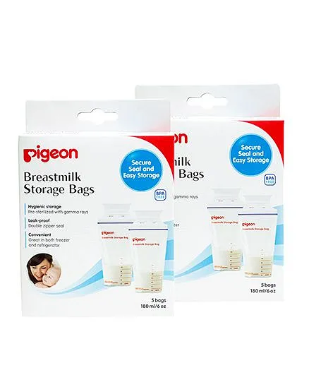 Pigeon Breast Milk Storage Bag Pack of 10 - 180 ml