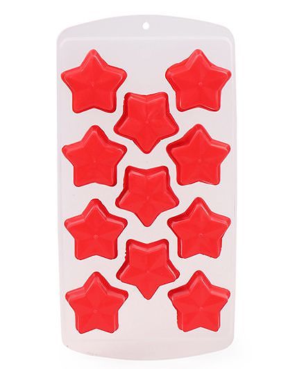 Ice Cube Tray Star Shape - White Red