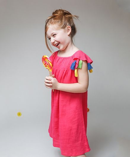 Masala Baby Cap Sleeves Sundancer Dress - Pink