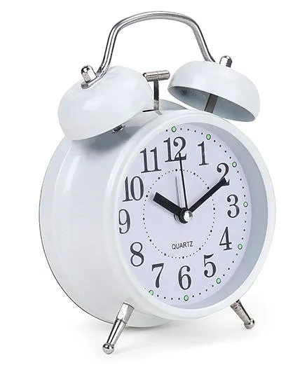 Round Shape Alarm Clock - White