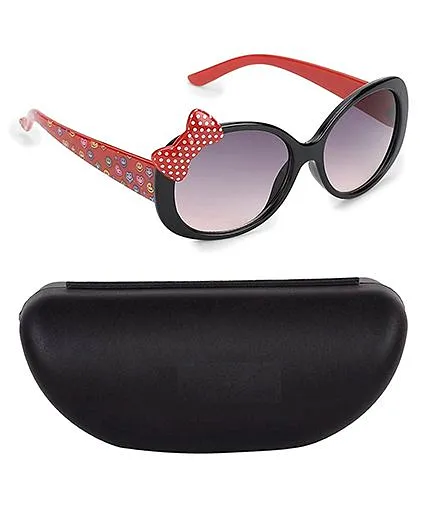 Kidofash Polka Dot Bow Design Sunglasses - Black