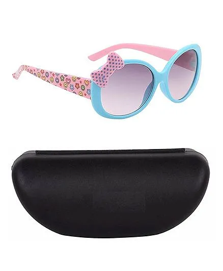 Kidofash Polka Dot Bow Design Sunglasses - Blue