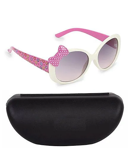 Kidofash Polka Dot Bow Design Sunglasses - Cream
