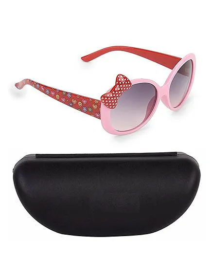 Kidofash Polka Dot Bow Design Sunglasses - Pink