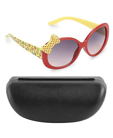 Kidofash Polka Dot Bow Design Sunglasses - Red