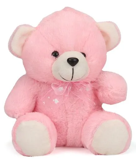 Play Toons Teddy Bear Soft Toy With Neck Bow - 20 cm