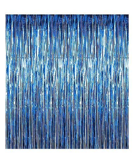 Party Propz Decorative Foil Curtain Set Of 2 - Blue