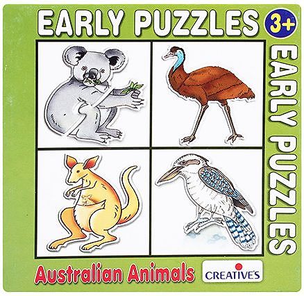 Early Puzzles - 4 Shaped Australian Animals