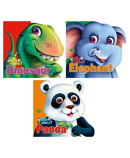 Sawan Panda Elephant Dino Board Books Pack of 3 - English