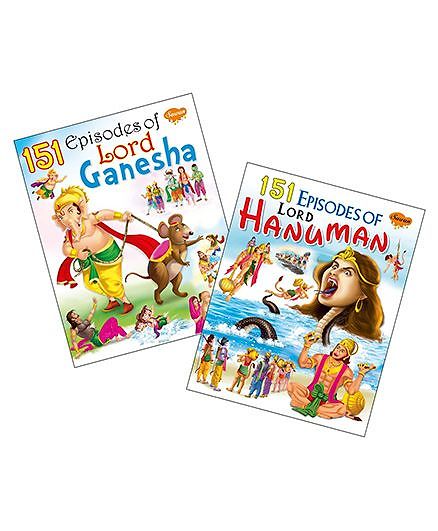 Sawan Story Book 151 Series Lord Ganesha & Lord Hanuman Stories Set of 2 - English