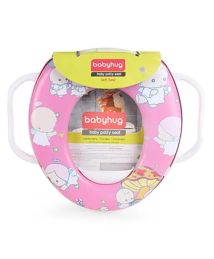 Babyhug Soft Potty Seat With Handle - Pink