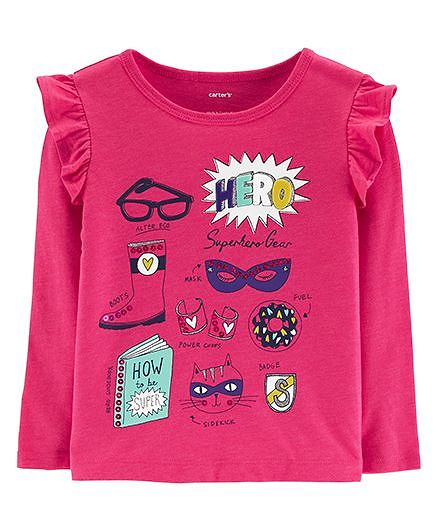 Carter's Neon Graphic Flutter Matchtastic Top - Pink
