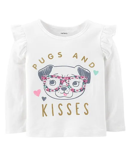 Carter's Pugs And Kisses Matchtastic Tee - White