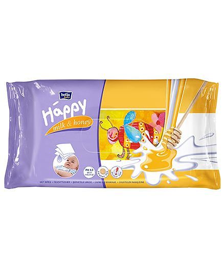 Bella Baby Wet Wipes Milk N Honey - 64 Pieces