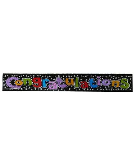 Party Anthem Congratulations Foil Banner - Multicolor