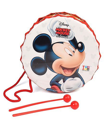 Disney Medium Toy Drum Set Mickey Mouse Print - Cream