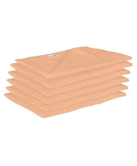 Lula Reusable Muslins Squares Nappies Pack of 6 - Orange