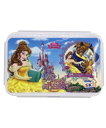 Funcart Lunch Box Beauty & The Beast Print - White Purple