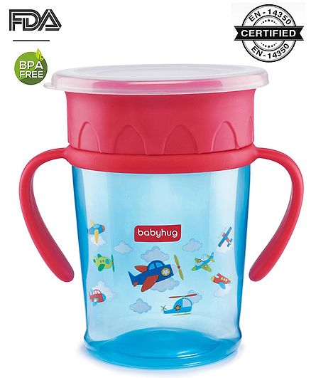 Babyhug 360 Degree All Round Sipper Blue & Red - 360 ml