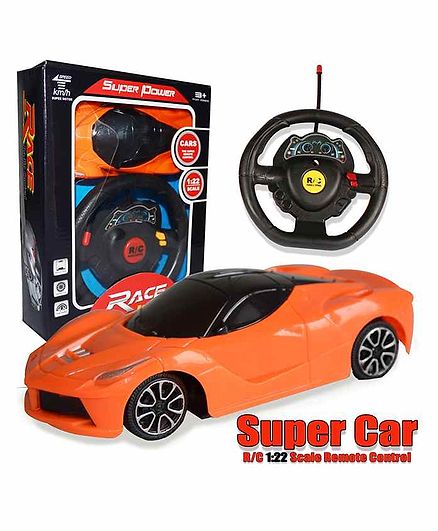 Planet of Toys Steering Wheel Remote Control Mini Lamborghini Car - Orange