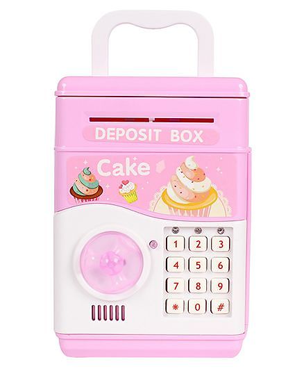 Planet of Toys Electronic Money Bank Cup Cake Print - Pink