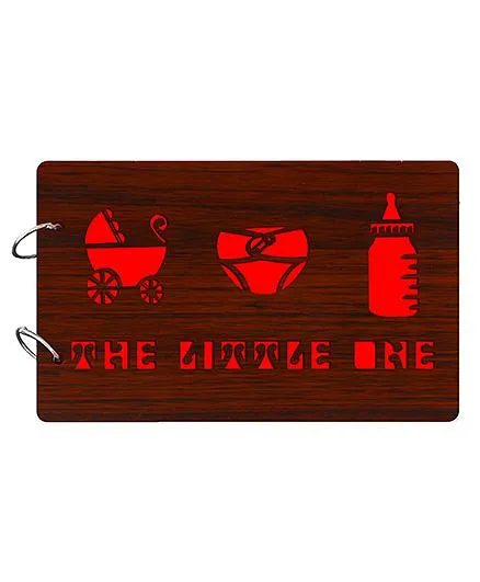 Studio Shubham The Little One Wooden Scrap Book - Dark Brown