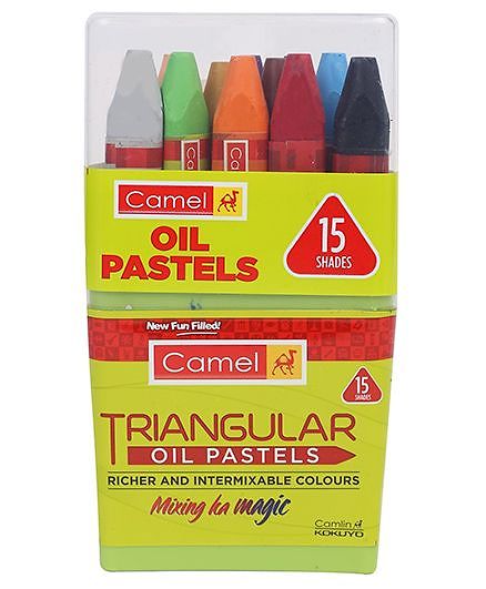 Camlin Triangular Oil Pastels - 15 Shades